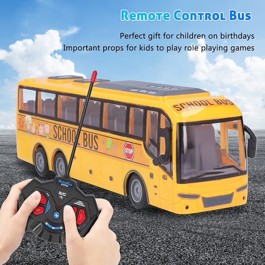Scuolabus Radiocomandato RC con Telecomando - Giocattolo per Bambini