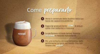 Nescafé Cappuccino Solubile - Confezione da 10 Buste Monodose
