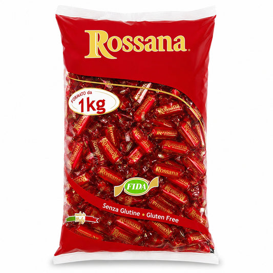 Caramelle Rossana Originale Fida - Busta Scorta 1 Kg Caramelle Ripiene Senza Glutine