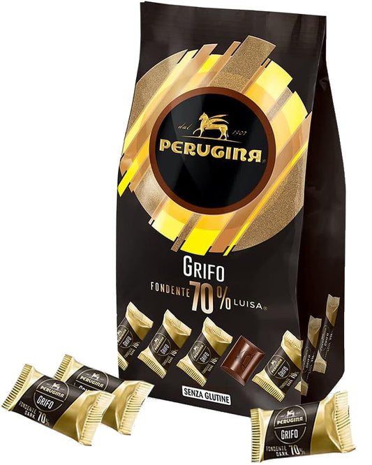 NERO PERUGINA GRIFO 70% Cioccolato Fondente Cacao Luisa 180 gr Sacchetto