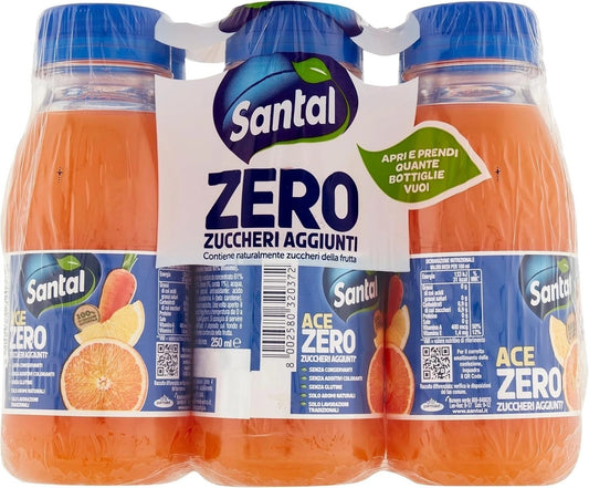 Santal Succo di Frutta Ace Senza Zuccheri Zero 6 Bottiglie da 250 ml