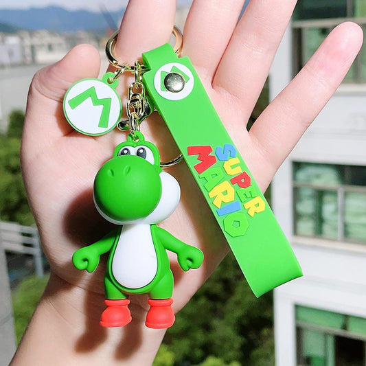 Super Mario Yoshi Verde - Portachiavi in Silicone 3D con Ciondolo