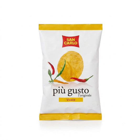 San Carlo Più Gusto Vivace - Patatine al Peperoncino (Confezione Multipla 10 Bustine)
