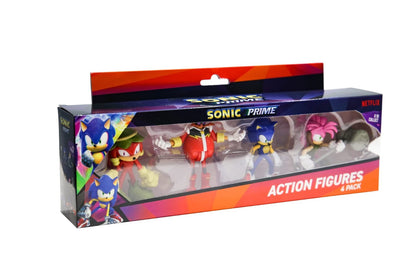 Sonic Prime - Multipack 4 Action Figure Articolate Set Personaggi da Collezione