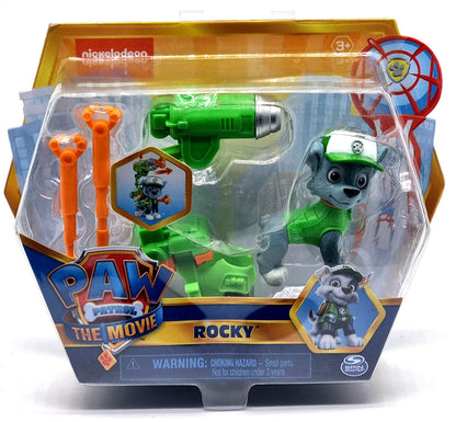 Paw Patrol The Movie Rocky Action Figure con Accessori - Spin Master