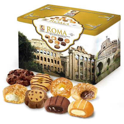 Matilde Vicenzi – Roma Specialità in Latta 907 g – Assortimento Biscotti Italiani