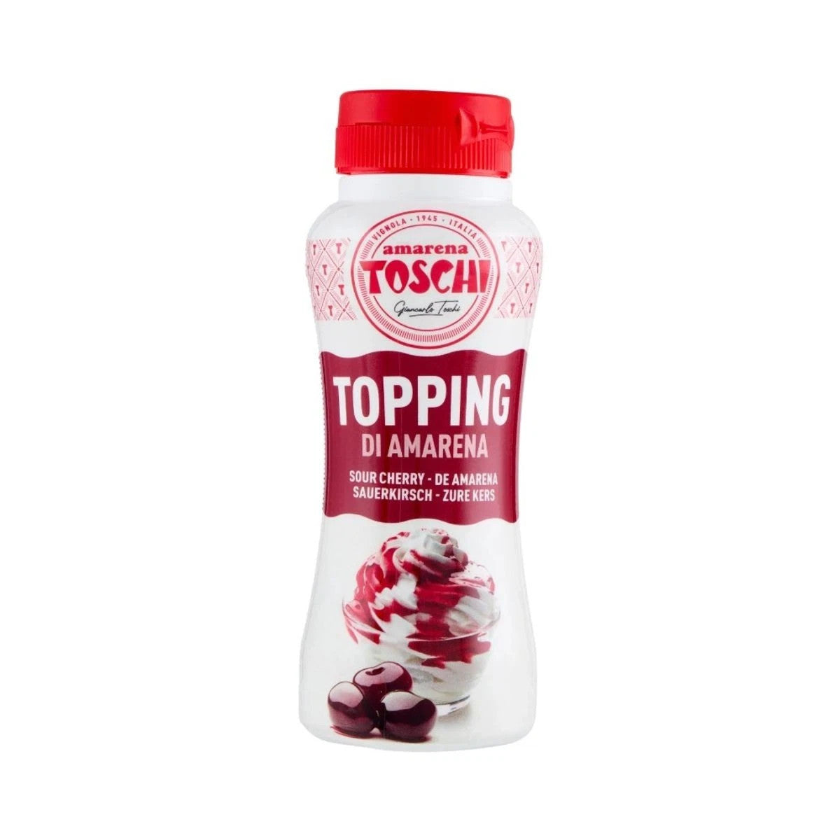 Toschi - Topping di Amarena 200 gr in Flacone Antigoccia per Gelati e Dessert
