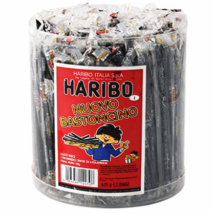 Haribo Nuovo Bastoncino - Barattolo Scorta 150 Caramelle alla Liquirizia e Anice Incartate Singolarmente