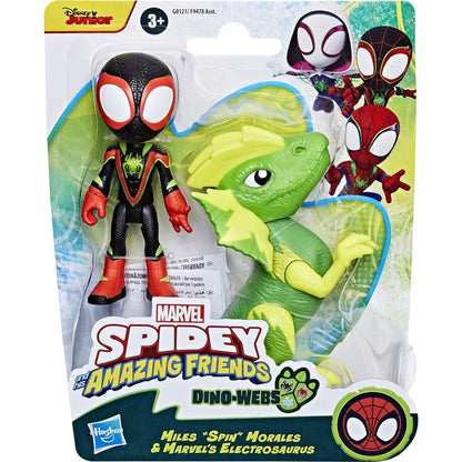 Miles "Spin" Morales & Marvel's Electrosaurus Dino-Webs Set - Spidey and His Amazing Friends (Hasbro)