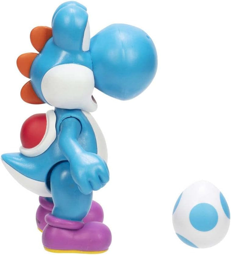 Super Mario - Light-Blue Yoshi with Egg Action Figure