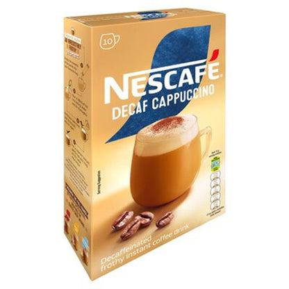 Nescafé Cappuccino Decaf Solubile - Confezione da 10 Buste Monodose