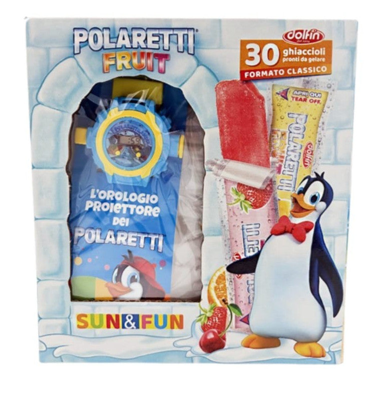 Polaretti Ghiaccioli Frutta 30 pz con OROLOGIO Senza Glutine Dolfin