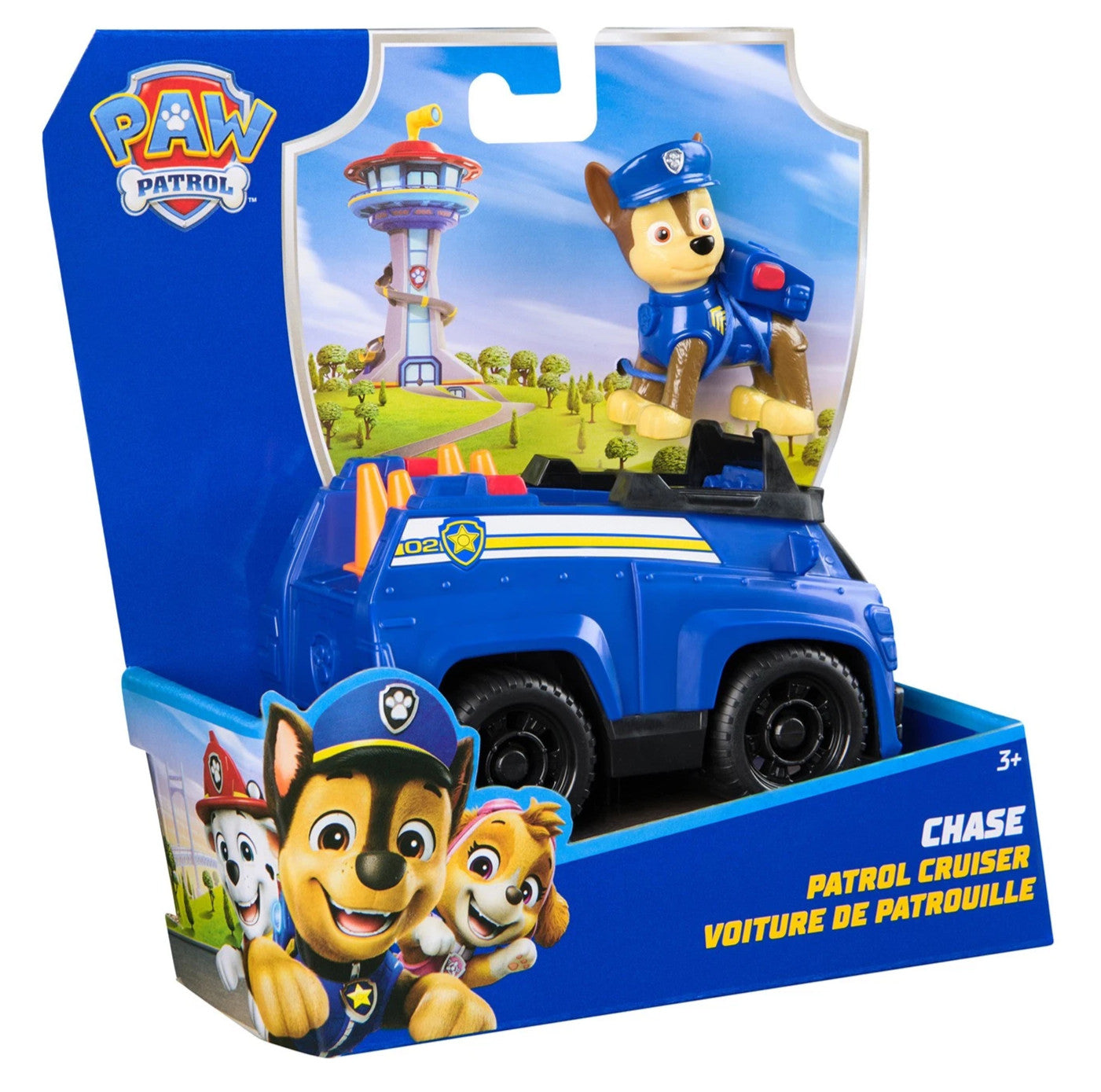 Paw Patrol Chase Patrol Cruiser - Veicolo con Personaggio Spin Master
