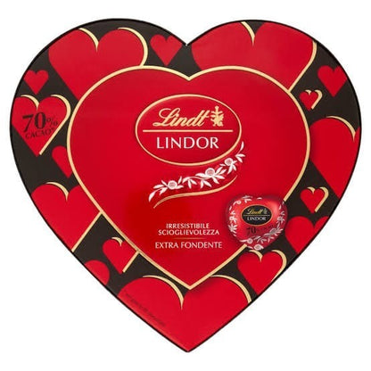 Lindt Lindor Scatola Regalo Cuore Cioccolatini Cioccolato Fondente SCAD. 11.2026