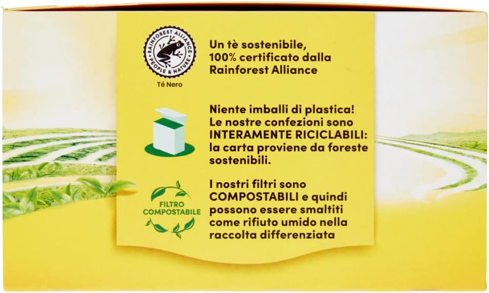 Lipton Yellow Label Black Tea - Confezione da 50 Filtri di Tè Nero