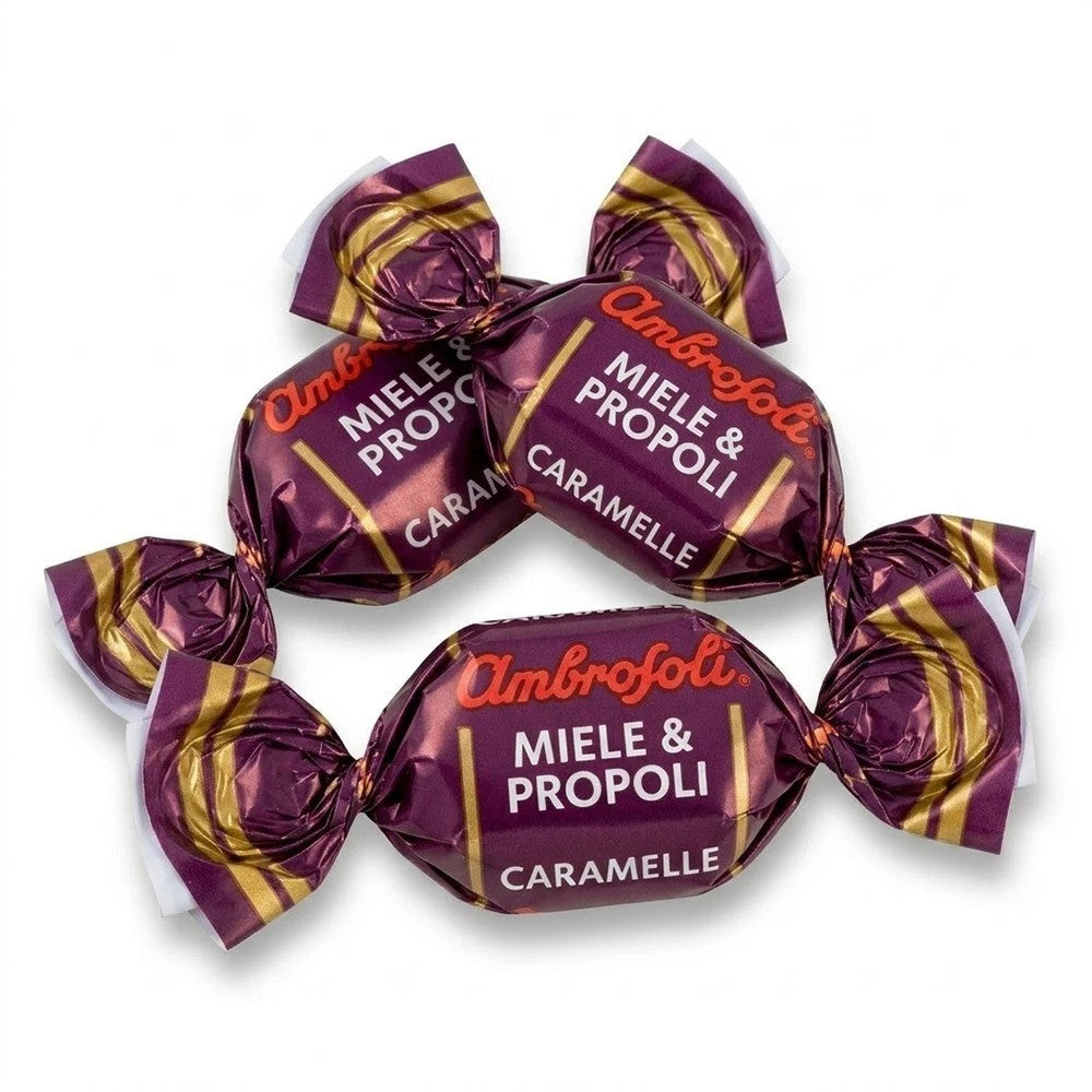 Ambrosoli Caramelle Miele e Propoli con Echinacea e Rosa Canina - 100% Naturali Gluten Free