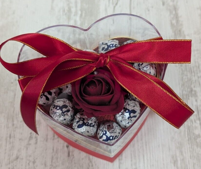 Scatola Plexiglass ROSA Velluto e Cioccolatini