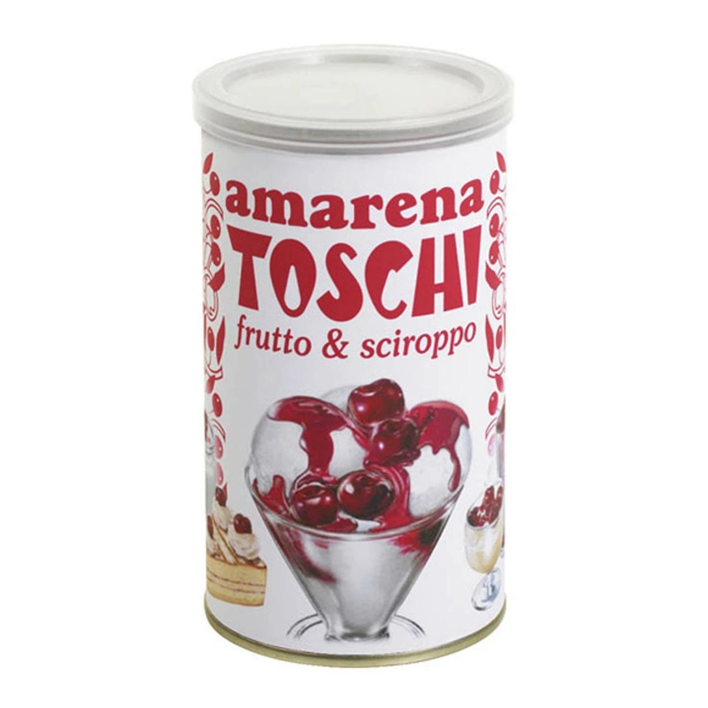 Amarena Toschi Frutto & Sciroppo - Latte in Latta da 400 gr (Sour Black Cherries)