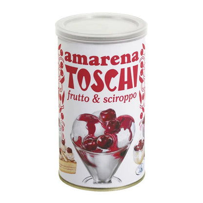 Amarena Toschi Frutto & Sciroppo - Latte in Latta da 400 gr (Sour Black Cherries)