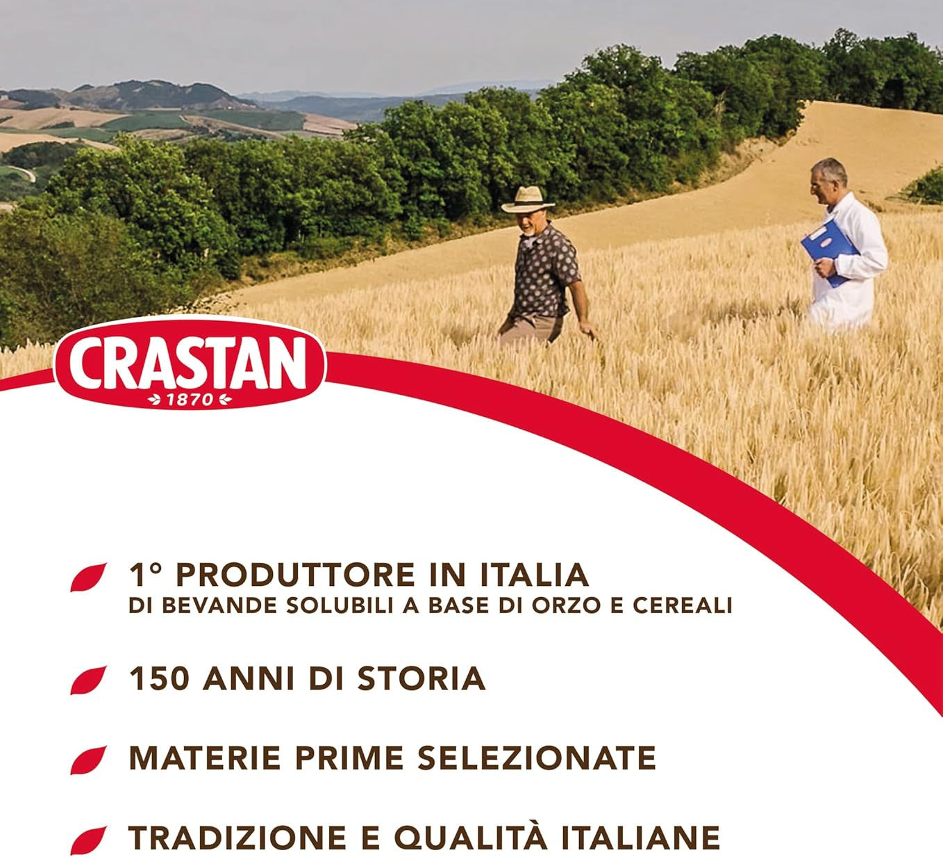 Crastan Orzo Biologico in Cialde Compostabili - Confezione da 18 Cialde