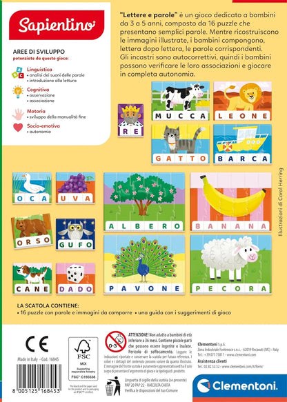 Sapientino Lettere e Parole 16 Puzzle - Clementoni
