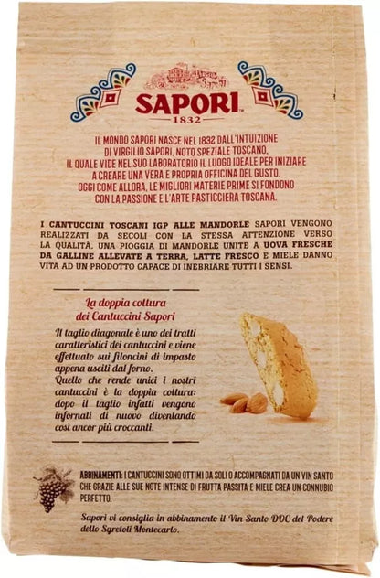 Sapori Cantuccini Toscani IGP Alle Mandorle - Busta 250g