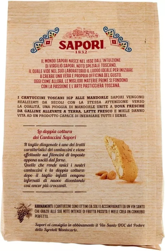 Cantuccini Sapori 1832 - Cantuccini Toscani IGP alle Mandorle (Formato 250g)