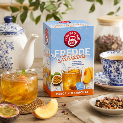 Pompadour Fredde Infusioni Pesca e Maracuja - Per Infuso Freddo Aromatizzato
