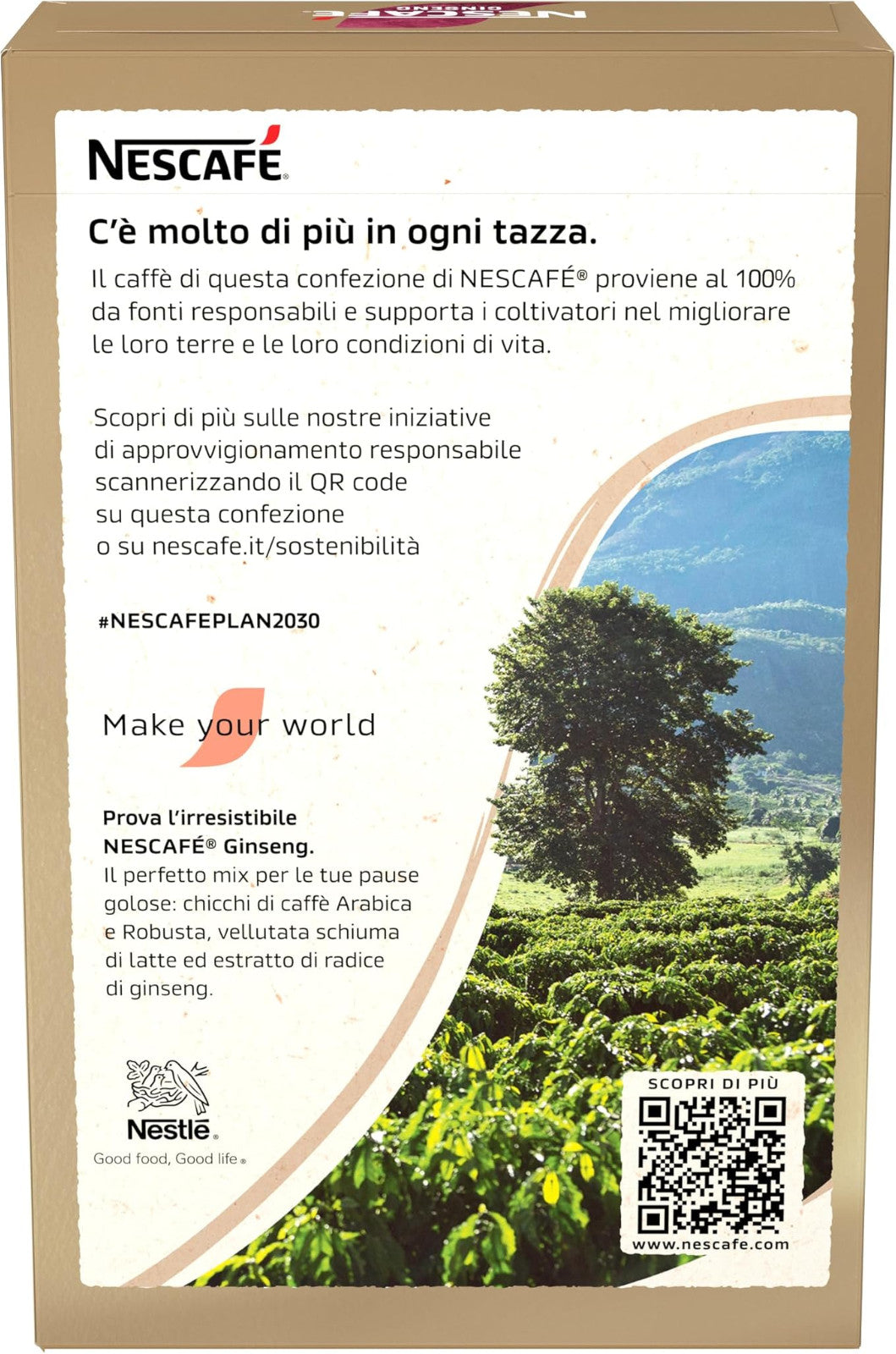 Nescafé Ginseng Solubile - Confezione da 10 Buste Monodose