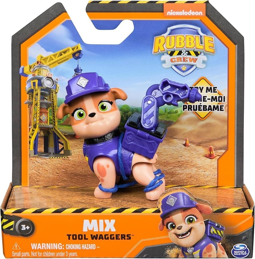 Paw Patrol - Rubble & Crew – Mix Tool Waggers Personaggio Giocattolo