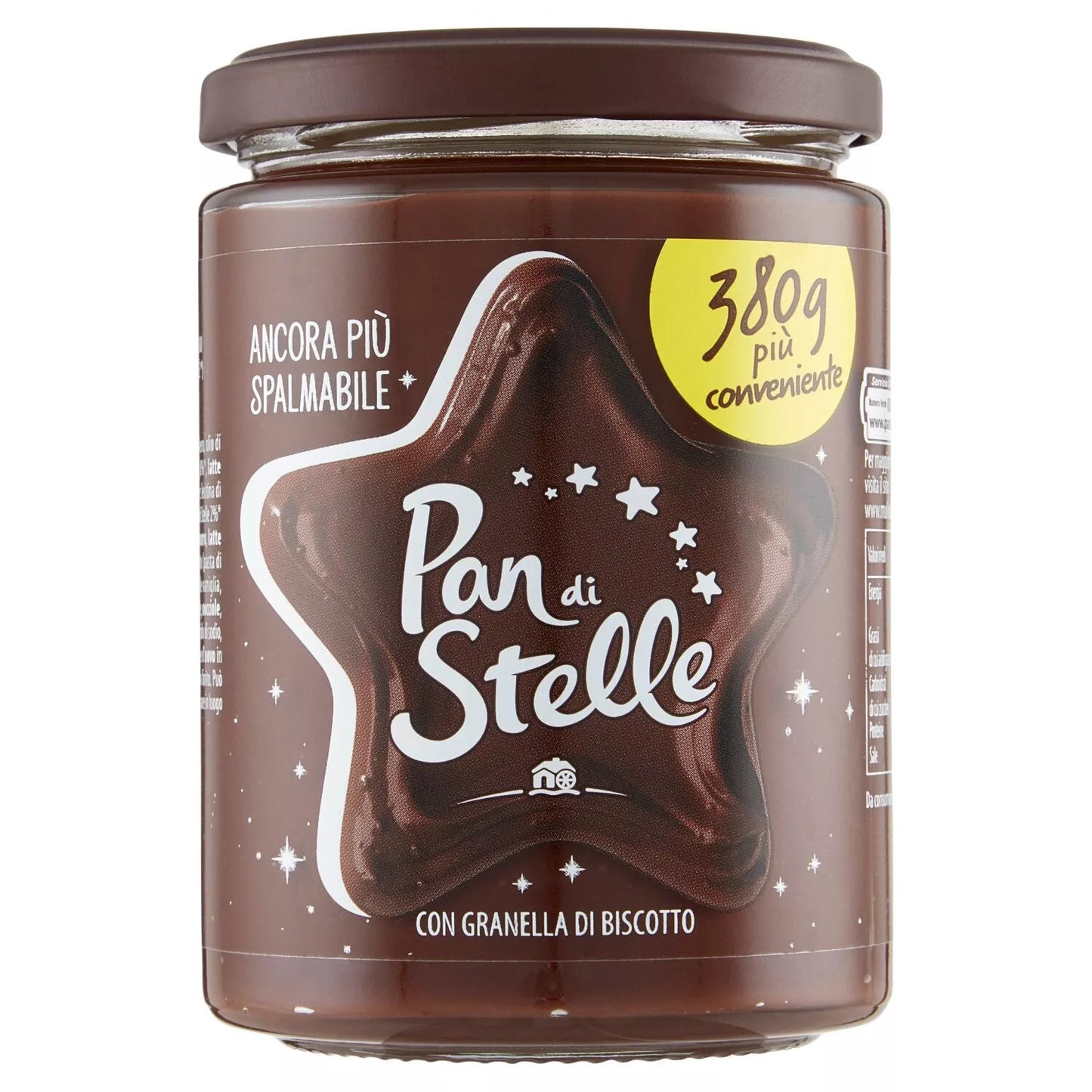 Pan di Stelle - Crema Spalmabile con Granella di Biscotto in Vasetto da 380g