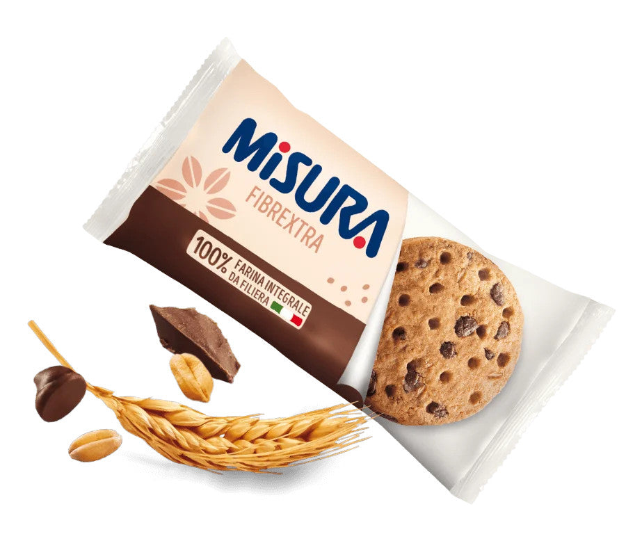 Misura Biscotti x2 Fibrextra Gocce di Cioccolato Fondente 100% Farina Integrale