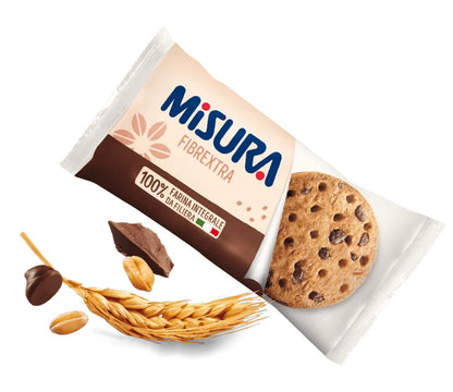 Misura Biscotti x2 Fibrextra Gocce di Cioccolato Fondente 100% Farina Integrale
