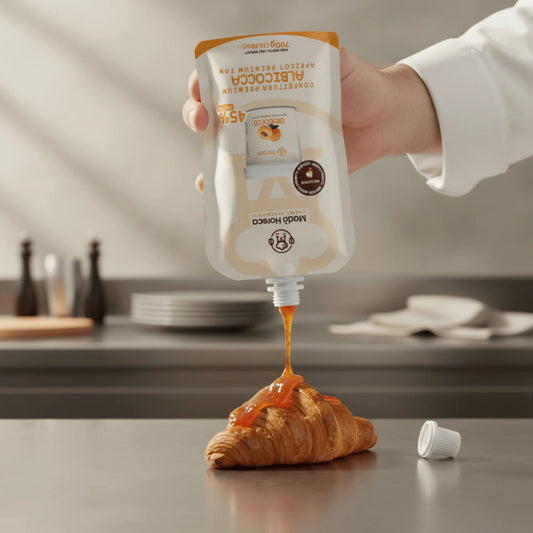 Madò Horeca - Confettura Premium di Albicocca 45% Frutta in Doypack da 700g
