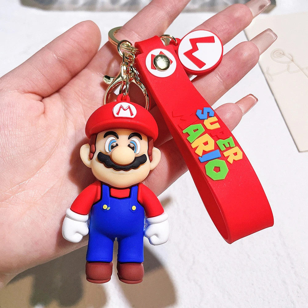 Super Mario - Portachiavi in Silicone 3D con Ciondolo