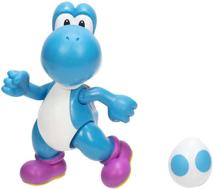 Super Mario - Light-Blue Yoshi with Egg Action Figure