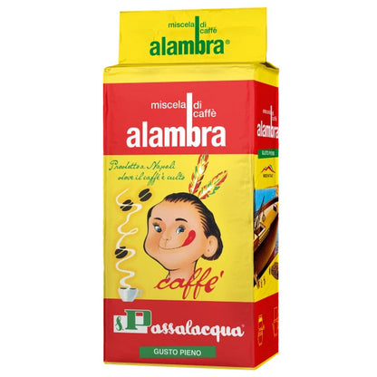 Passalacqua Alambra Caffè Macinato - Confezione Sottovuoto da 250g (Gusto Pieno)