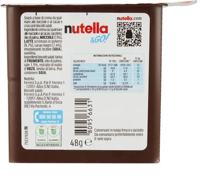 Nutella & Go Snack Monoporzione Grissini Nutella
