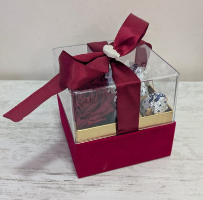Scatola Rose Velluto e Cioccolato