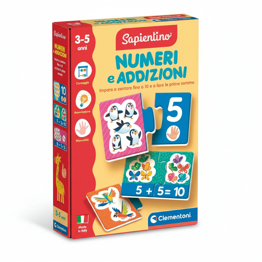 Confezione del gioco educativo Sapientino Numeri e Addizioni di Clementoni per bambini dai 3 ai 5 anni
