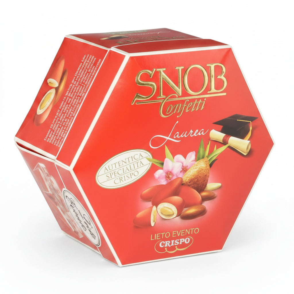 Confetti Crispo Snob Lieto Evento Rossi per Laurea - Confezione 500g