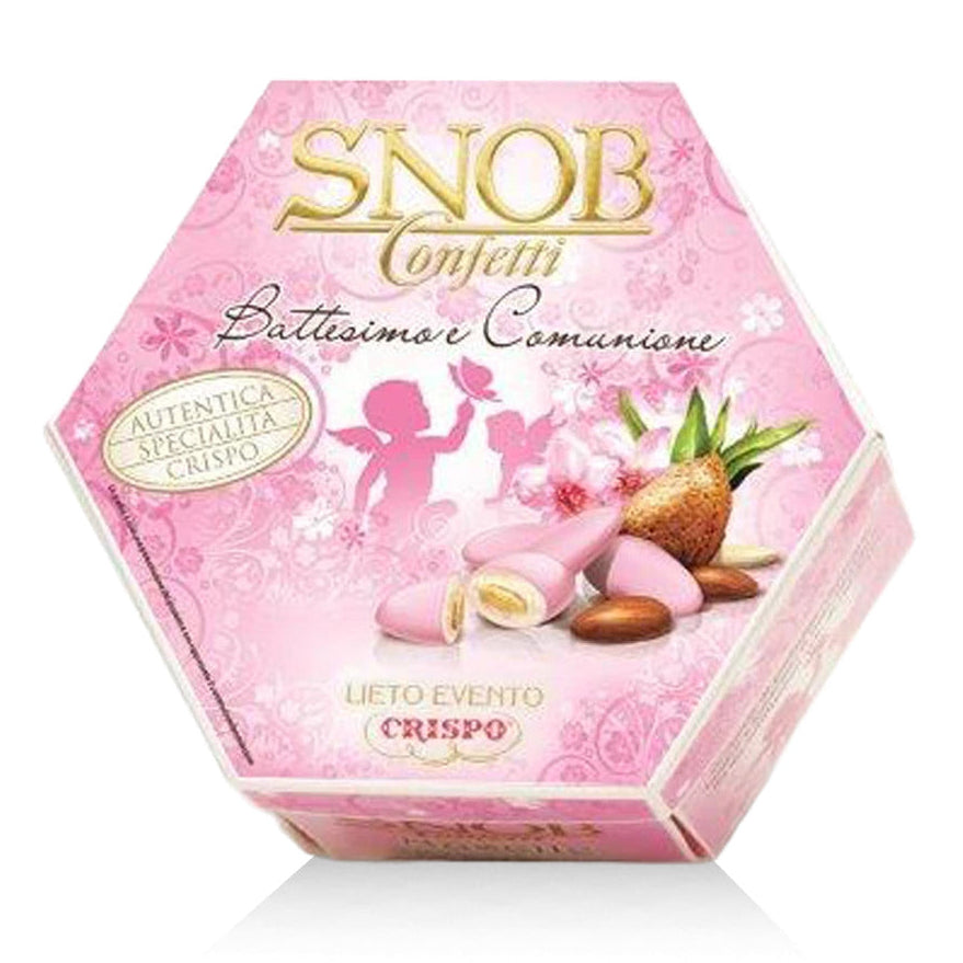 Confetti Crispo Snob Lieto Evento Rosa Battesimo e Comunione - Confezione 500g