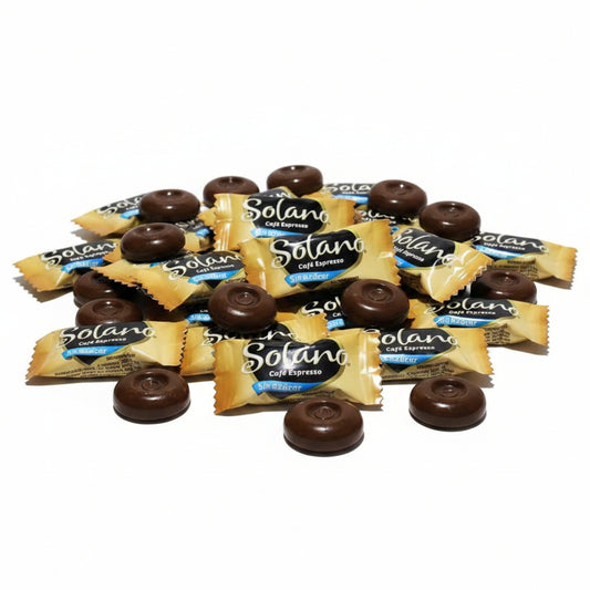 Caramelle Solano Caffè Espresso Senza Zucchero - Busta 1 kg Caramelle Dure Incartate