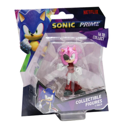 Confezione blister Collectible Figures 1 Pack di Amy Rose da Sonic Prime con grafica Netflix