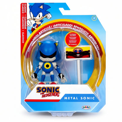 Confezione dell'action figure Metal Sonic da 10 cm marca Jakks Pacific con licenza ufficiale Sonic The Hedgehog