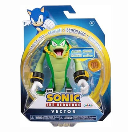 Confezione dell'action figure Vector da 10 cm marca Jakks Pacific con licenza ufficiale Sonic The Hedgehog