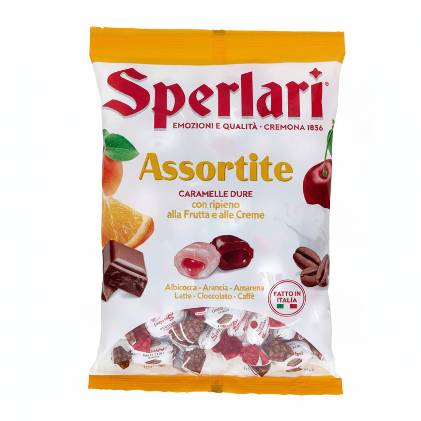 Caramelle Assortite Sperlari 420 gr - Caramelle Dure con Ripieno alla Frutta