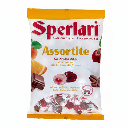 Caramelle Assortite Sperlari 420 gr - Caramelle Dure con Ripieno alla Frutta