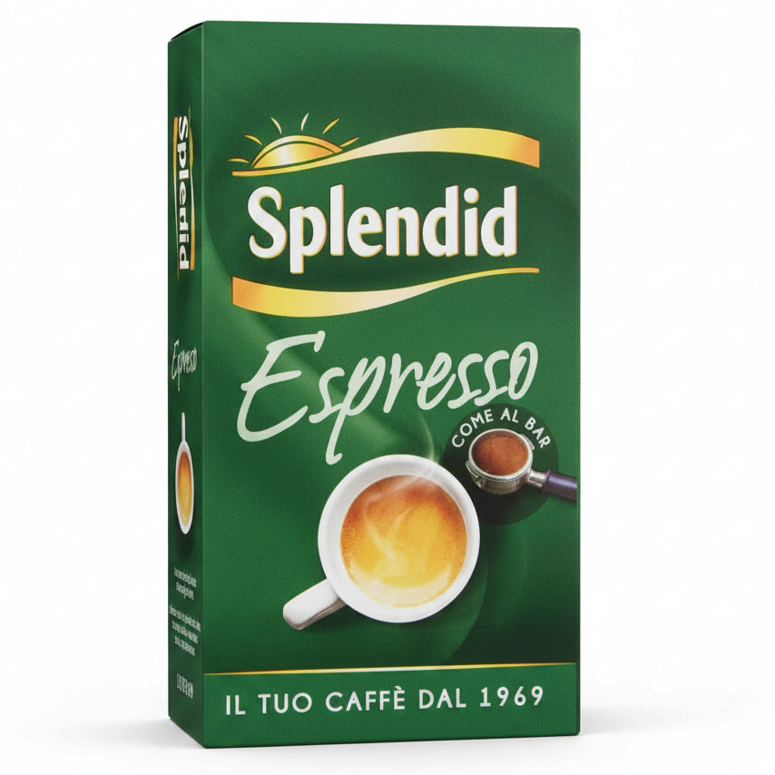 Splendid Espresso Caffè Come al Bar Macinato - Confezione Sottovuoto da 250g