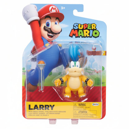 Confezione dell'action figure di Larry con bacchetta magica della serie Super Mario marca Jakks Pacific